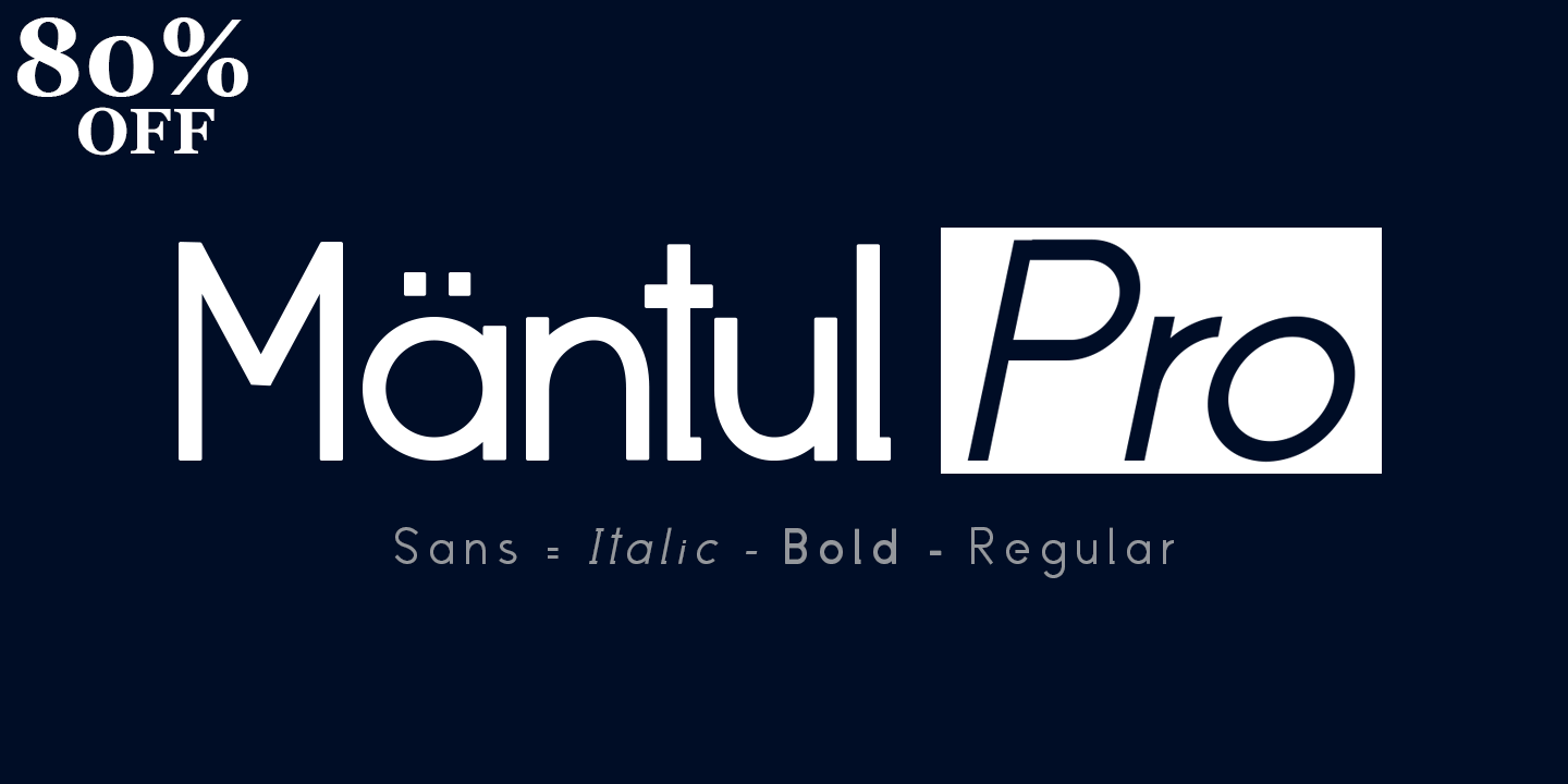 Ejemplo de fuente Mantul Pro Medium Italic